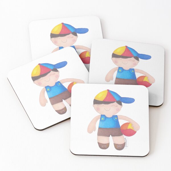 Item preview, Boy in a colorful cap and the ball designed and sold by JaciradaCosta.
