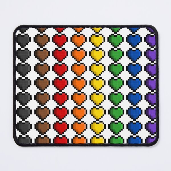 Item preview, Pixel Philly Rainbow Pride Flag Hearts designed and sold by HarveyHandcraftsandDesigns.