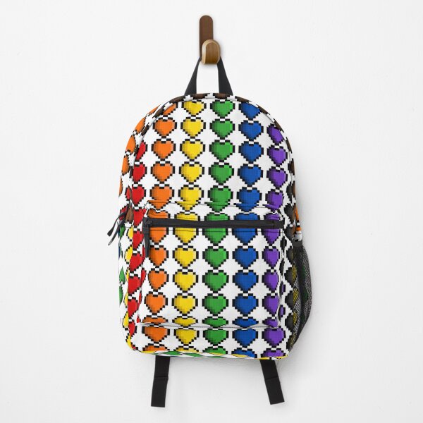 Item preview, Pixel Philly Rainbow Pride Flag Hearts designed and sold by HarveyHandcraftsandDesigns.