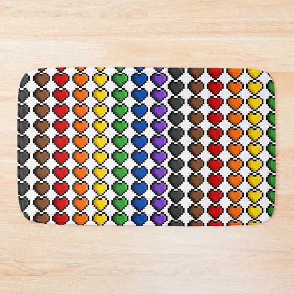Item preview, Pixel Philly Rainbow Pride Flag Hearts designed and sold by HarveyHandcraftsandDesigns.