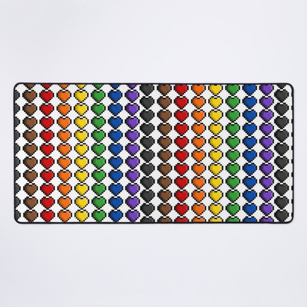 Item preview, Pixel Philly Rainbow Pride Flag Hearts designed and sold by HarveyHandcraftsandDesigns.