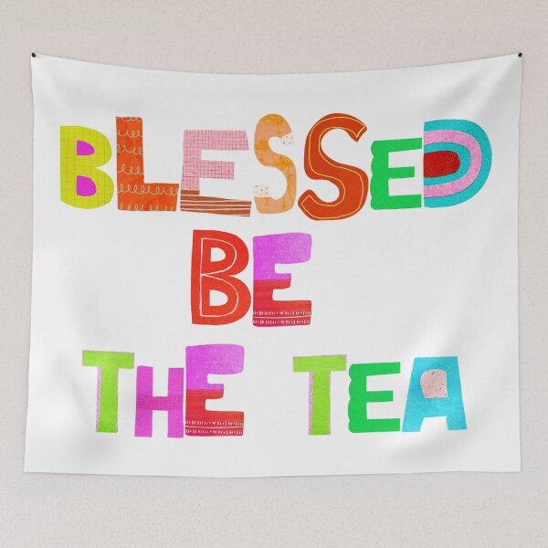 Item preview, ☕ BLESSED BE THE TEA ☕- PATCHWORK  POP ART VERSION designed and sold by WheelieGdArt.