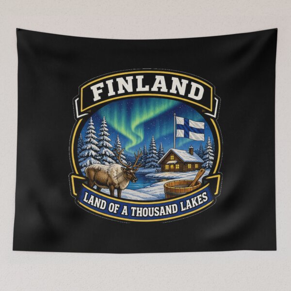 Item preview, Finland – Land of Northern Lights designed and sold by GnuArt.