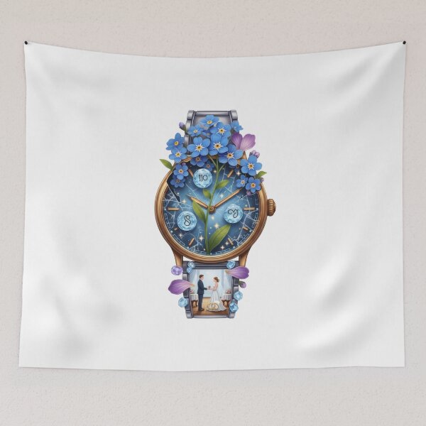 Item preview, Golden Watch Celestial Wedding Illustration designed and sold by AbanoubStore.