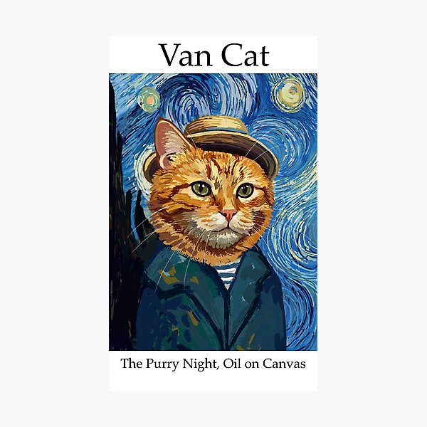 Item preview, Cat Starry Night designed and sold by PaigePolyArt.
