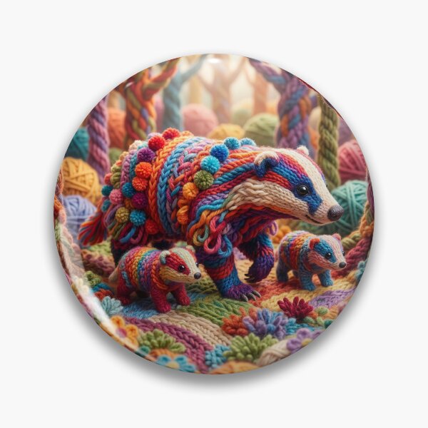 Item preview, Yarn Badger Mom with Yarn Cubs designed and sold by Tridentulus.