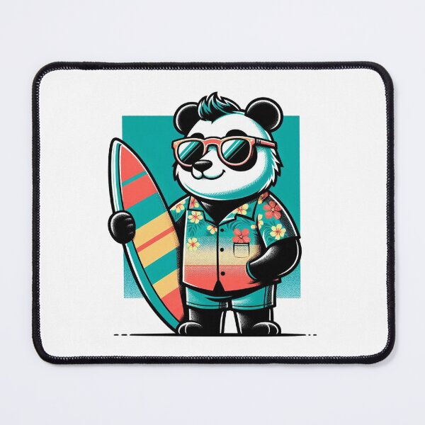 Item preview, Surfing Panda Bear designed and sold by Retro@nimals.