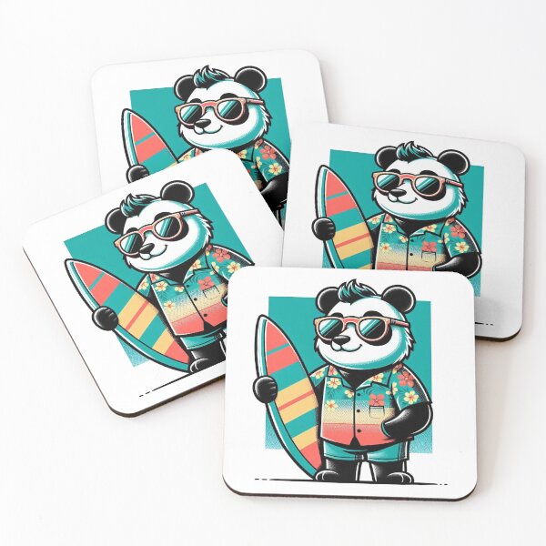 Item preview, Surfing Panda Bear designed and sold by Retro@nimals.