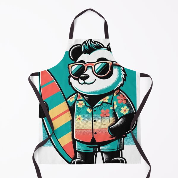 Item preview, Surfing Panda Bear designed and sold by Retro@nimals.