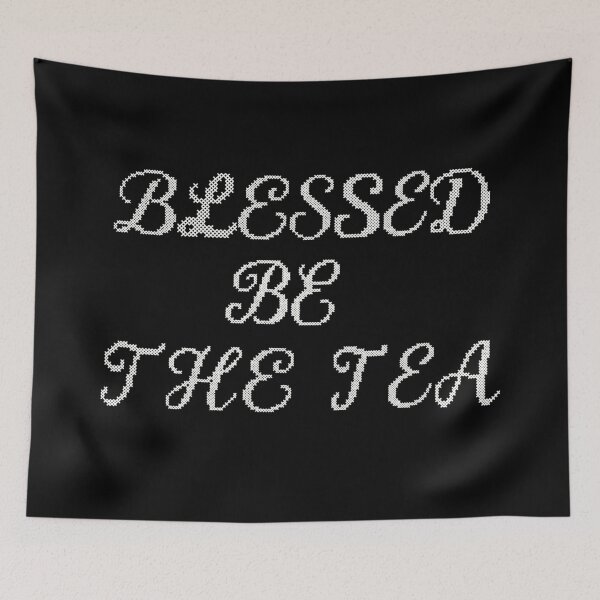 Item preview, ☕ BLESSED BE THE TEA ☕- CROSS-STITCH  LACE VERSION designed and sold by WheelieGdArt.