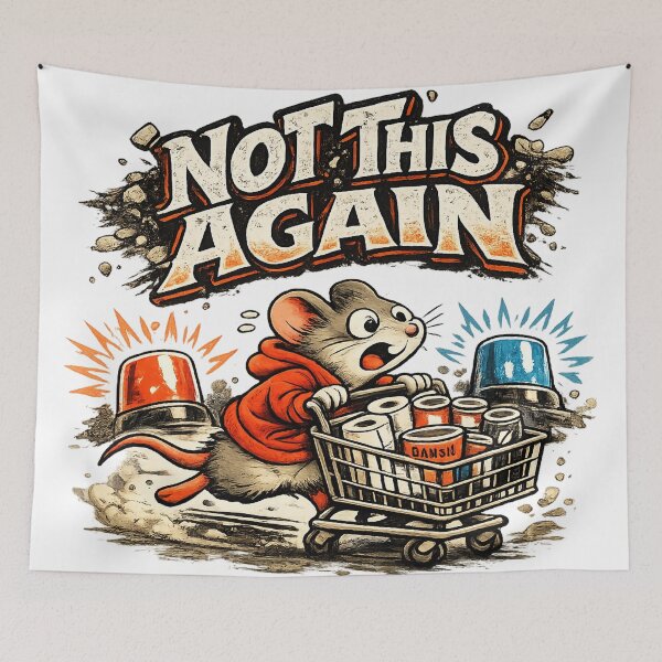 Item preview, Funny Hantavirus Panic Mouse Not This Again Retro Cartoon Art designed and sold by eonvisuals.