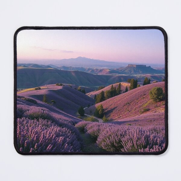 Item preview, Dreamy Lavender Valley Sunset Landscape Wallpaper designed and sold by IntelliMindDesigns.