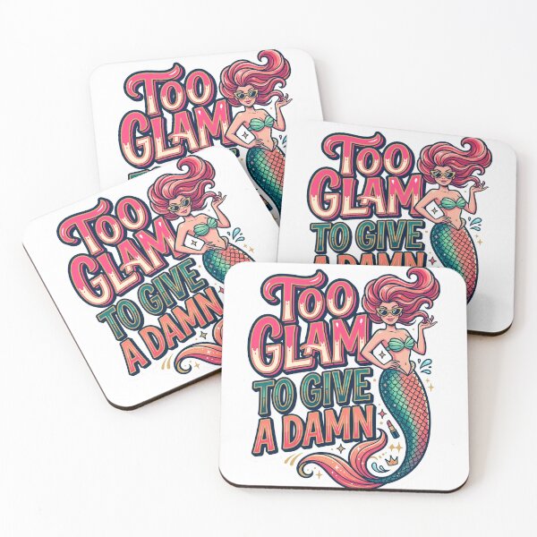 Item preview, Too Glam To Give A Damn Funny Sassy Mermaid designed and sold by StillWildink.