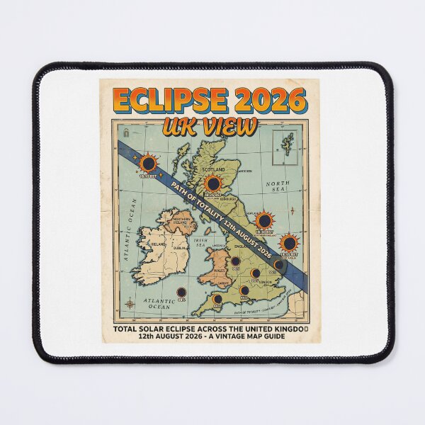 Item preview, Eclipse 2026 UK View Map designed and sold by Mr-AShop.