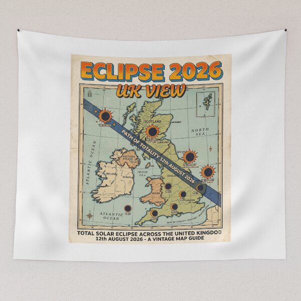 Item preview, Eclipse 2026 UK View Map designed and sold by Mr-AShop.