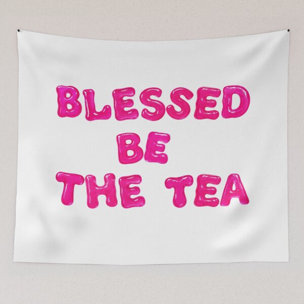 Item preview, ☕ BLESSED BE THE TEA ☕- HOT PINK BUBBLE VERSION designed and sold by WheelieGdArt.
