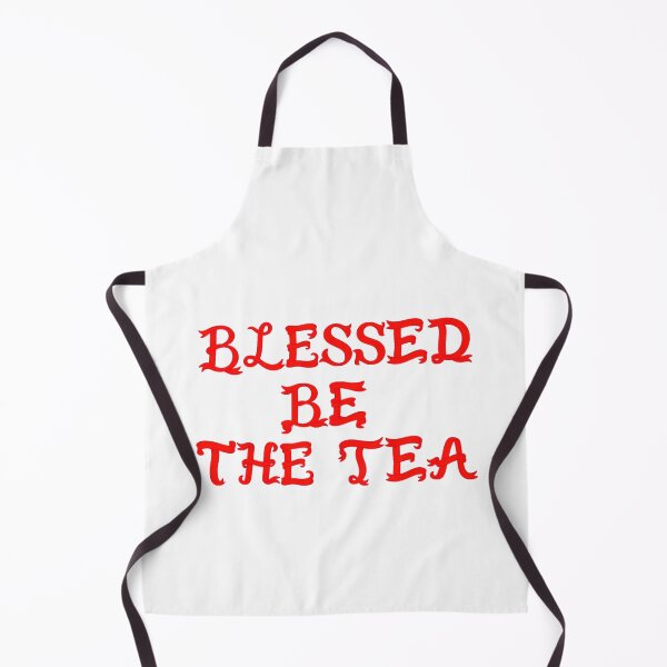 Item preview, ☕ BLESSED BE THE TEA ☕- RED RIBBON SCRIPT VERSION designed and sold by WheelieGdArt.