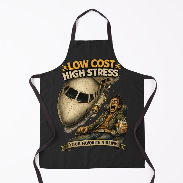 Item preview, LOW COST HIGH STRESS Funny Airline Meme Shirt | Chaotic Flight Travel Humor designed and sold by Irysek.