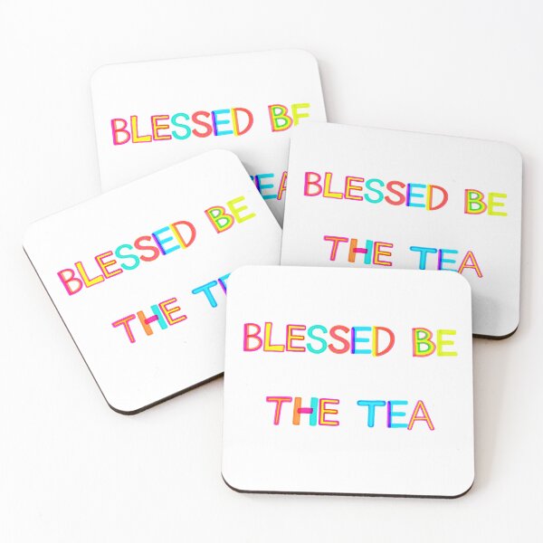 Item preview, ☕ BLESSED BE THE TEA ☕- RETRO NEON VERSION designed and sold by WheelieGdArt.