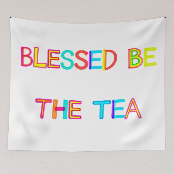 Item preview, ☕ BLESSED BE THE TEA ☕- RETRO NEON VERSION designed and sold by WheelieGdArt.