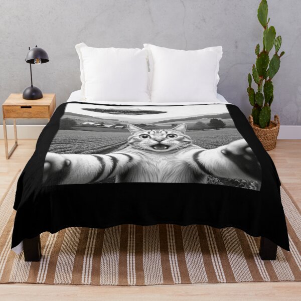 Item preview, Funny Cat UFO Alien Abduction designed and sold by varioarts.