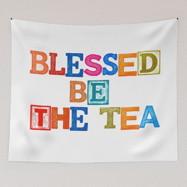 Item preview, ☕ BLESSED BE THE TEA ☕- WOODBLOCK  PRINTMAKER VERSION designed and sold by WheelieGdArt.