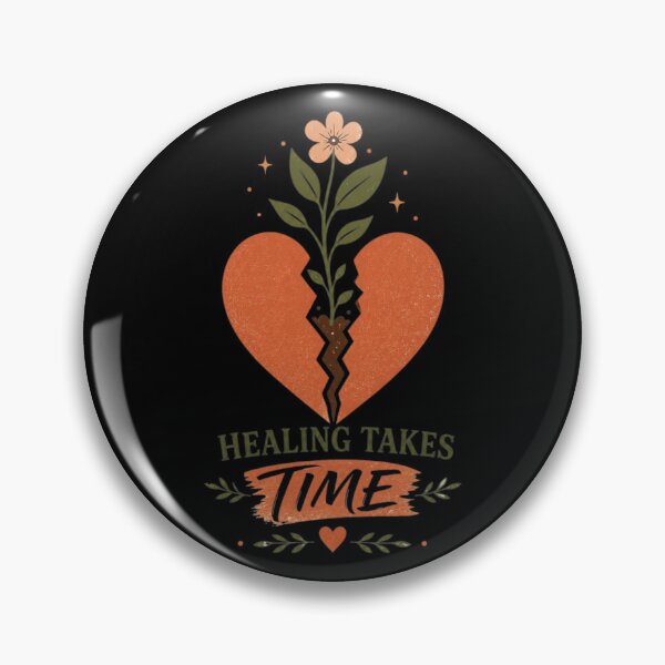 Item preview, Healing Takes Time – Broken Heart Growth Vintage Boho Aesthetic Design designed and sold by Inner Flame Studio.