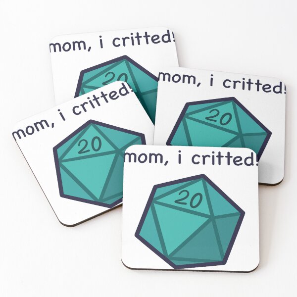 Item preview, "Mom, I Critted!" Nat 20 Die designed and sold by CakepopsnManga.