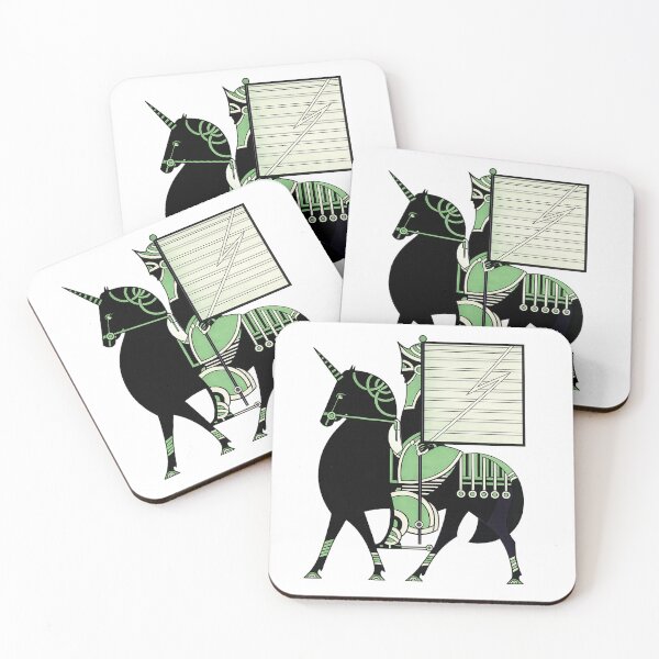 Item preview, Art Deco Illustration Geometric Unicorn Rider for Fantasy Art Lovers designed and sold by RickE.