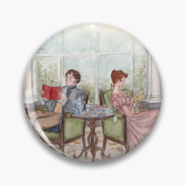 Item preview, Pemberley Library Jane Austen Watercolor designed and sold by Some Little Good.