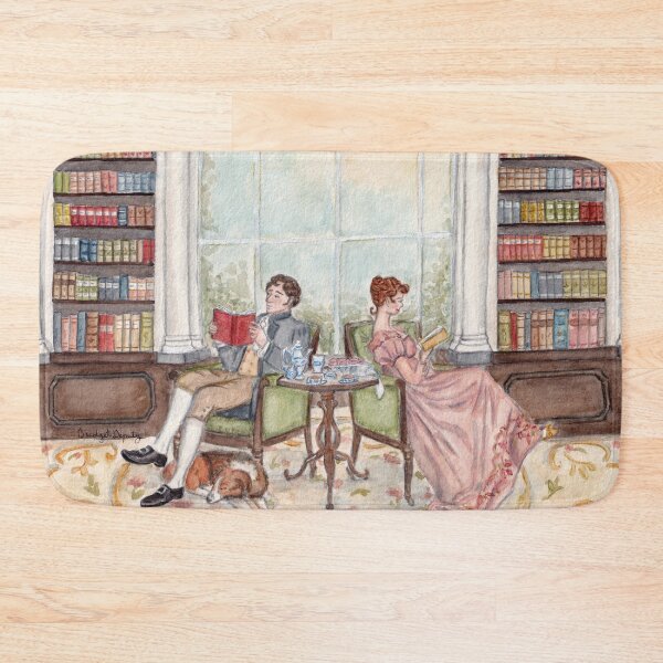 Item preview, Pemberley Library Jane Austen Watercolor designed and sold by Some Little Good.