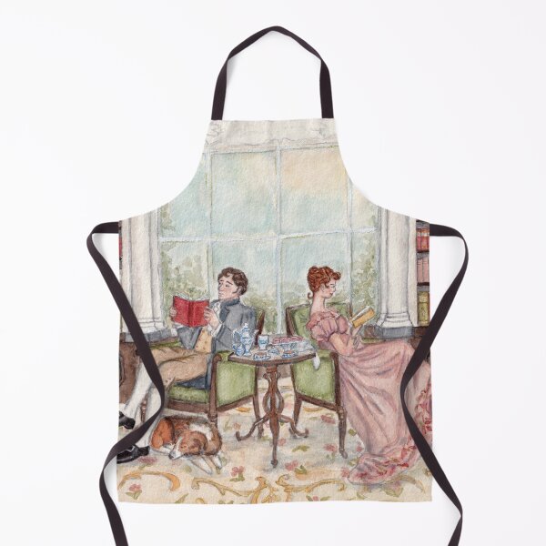 Item preview, Pemberley Library Jane Austen Watercolor designed and sold by Some Little Good.