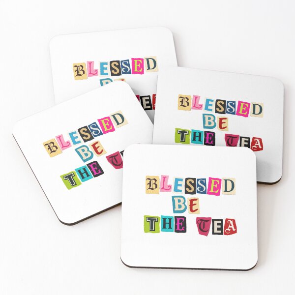 Item preview, ☕ BLESSED BE THE TEA ☕- RANSOM NOTE VERSION designed and sold by WheelieGdArt.