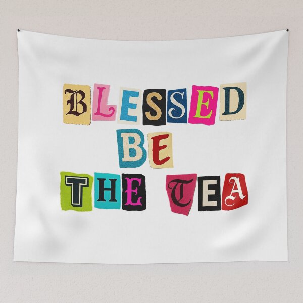 Item preview, ☕ BLESSED BE THE TEA ☕- RANSOM NOTE VERSION designed and sold by WheelieGdArt.