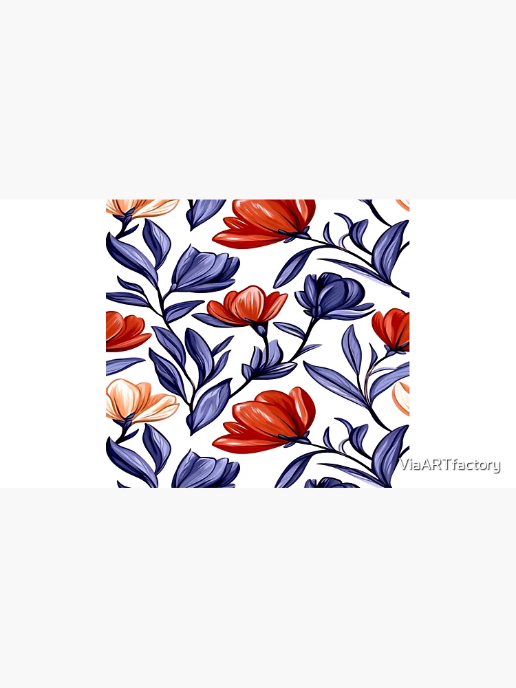 Thumbnail 3 of 3, Cap, Abstract Flower Pattern designed and sold by ViaARTfactory.
