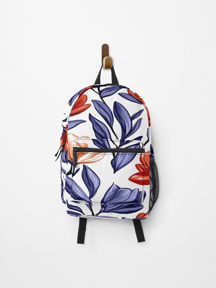 Thumbnail 1 of 3, Backpack, Abstract Flower Pattern designed and sold by ViaARTfactory.