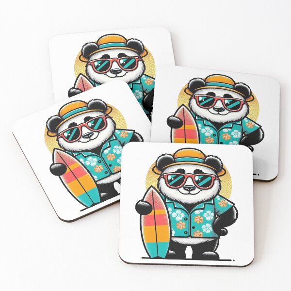 Item preview, Surfing Panda Bear designed and sold by Retro@nimals.