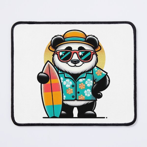 Item preview, Surfing Panda Bear designed and sold by Retro@nimals.
