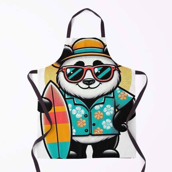 Item preview, Surfing Panda Bear designed and sold by Retro@nimals.
