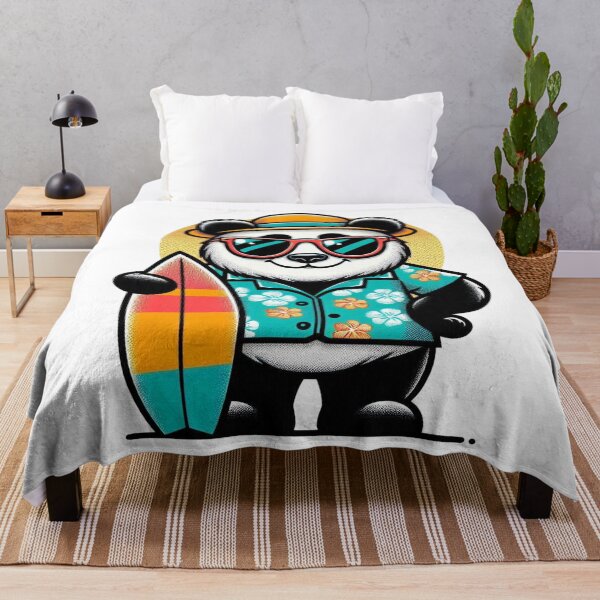 Item preview, Surfing Panda Bear designed and sold by Retro@nimals.