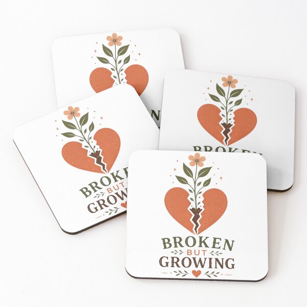 Item preview, Broken But Growing – Inspirational Healing Quote Vintage Boho Design designed and sold by Inner Flame Studio.