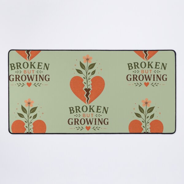 Item preview, Broken But Growing – Inspirational Healing Quote Vintage Boho Design designed and sold by Inner Flame Studio.