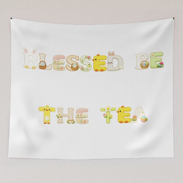 Item preview, ☕ BLESSED BE THE TEA ☕- SPRING BUNNY VERSION designed and sold by WheelieGdArt.