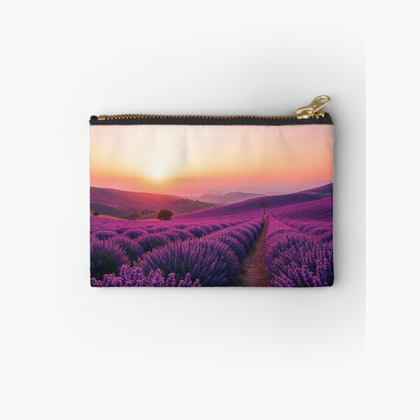 Item preview, Lavender Sunset Path Through Purple Fields designed and sold by IntelliMindDesigns.