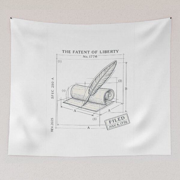 Item preview, 1776 Patent Of Liberty Declaration Blueprint designed and sold by chattsuede.