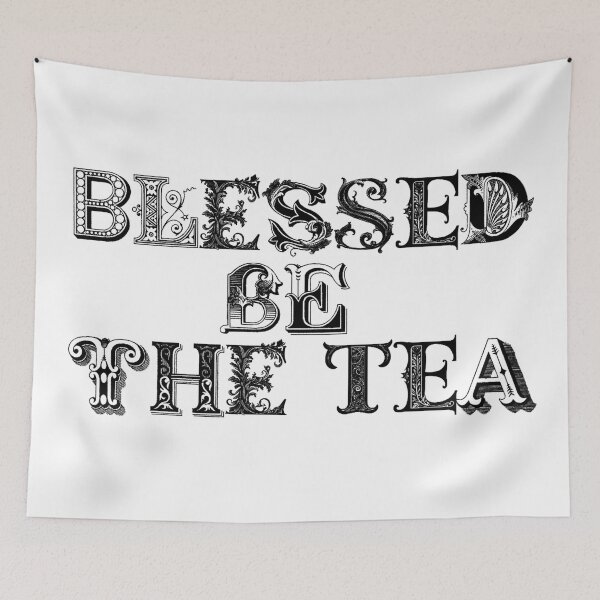 Item preview, ☕ BLESSED BE THE TEA ☕- MIDNIGHT BAROQUE VERSION designed and sold by WheelieGdArt.