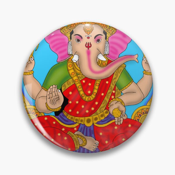 Item preview, Goddess Vinayaki Artwork – Divine Elephant Goddess Spiritual Illustration designed and sold by Harshit_Digital_Arts.