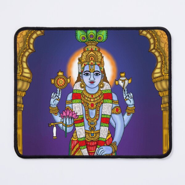 Item preview, Lord Vishnu Divine Artwork – Preserver of Universe Hindu Illustration designed and sold by Harshit_Digital_Arts.