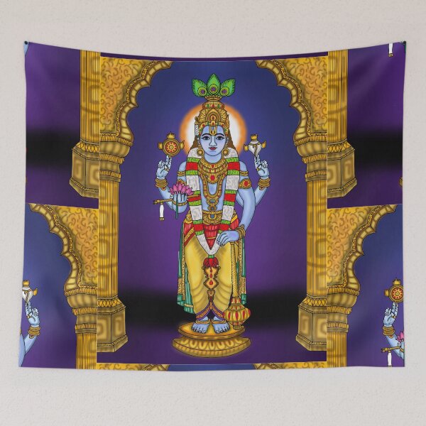 Item preview, Lord Vishnu Divine Artwork – Preserver of Universe Hindu Illustration designed and sold by Harshit_Digital_Arts.