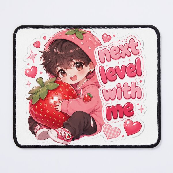 Item preview, Cute Strawberry Hoodie Boy Sticker – Kawaii Anime Aesthetic Art designed and sold by Sidra digital art 8277237.
